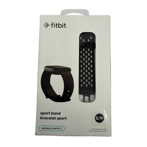 Fitbit Sense & Versa 3 Sport Band S/P Small Black/Lunar White